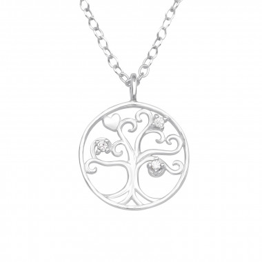 Tree Of Life - 925 Sterling Silver Necklaces with Stones SD43772