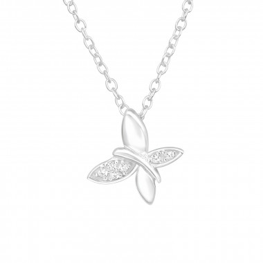 Butterfly - 925 Sterling Silver Necklaces with Stones SD43773