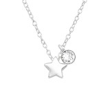 Star - 925 Sterling Silver Necklaces with Stones SD43779