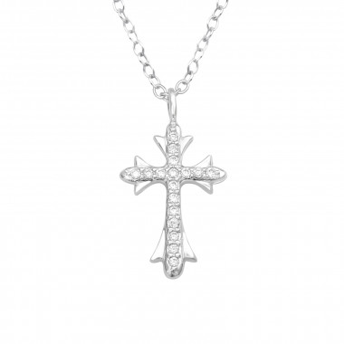 Cross - 925 Sterling Silver Necklaces with Stones SD43810