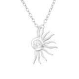 Sun - 925 Sterling Silver Necklaces with Stones SD43922