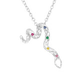Snake - 925 Sterling Silver Necklaces with Stones SD43924
