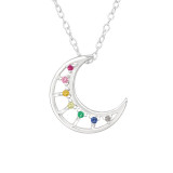 Moon - 925 Sterling Silver Necklaces with Stones SD43926