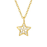 Star - 925 Sterling Silver Necklaces with Stones SD44055
