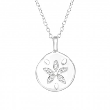 Flower - 925 Sterling Silver Necklaces with Stones SD44087