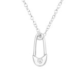 Pin - 925 Sterling Silver Necklaces with Stones SD44091