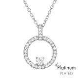 Circle - 925 Sterling Silver Necklaces with Stones SD44118