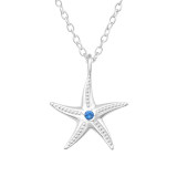 Starfish - 925 Sterling Silver Necklaces with Stones SD44137