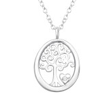Tree Of Life - 925 Sterling Silver Necklaces with Stones SD44540