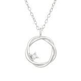 Circle - 925 Sterling Silver Necklaces with Stones SD44684