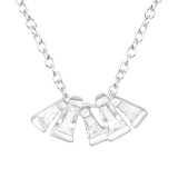 Geometric - 925 Sterling Silver Necklaces with Stones SD44705