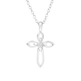 Cross - 925 Sterling Silver Necklaces with Stones SD44938