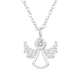 Angel Wing - 925 Sterling Silver Necklaces with Stones SD44953