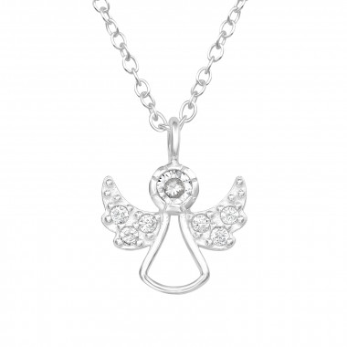 Angel Wing - 925 Sterling Silver Necklaces with Stones SD44953