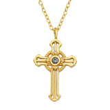Cross - 925 Sterling Silver Necklaces with Stones SD45040