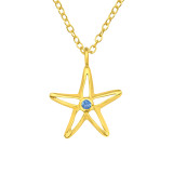 Starfish - 925 Sterling Silver Necklaces with Stones SD45094