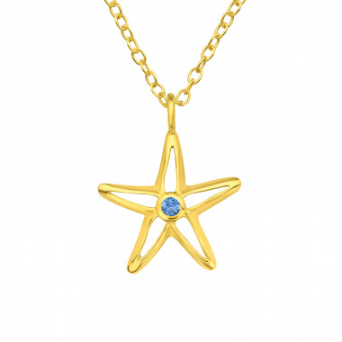 Starfish - 925 Sterling Silver Necklaces with Stones SD45094