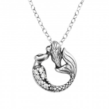 Mermaid - 925 Sterling Silver Necklaces with Stones SD45098