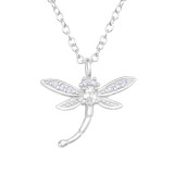 Dragonfly - 925 Sterling Silver Necklaces with Stones SD45112