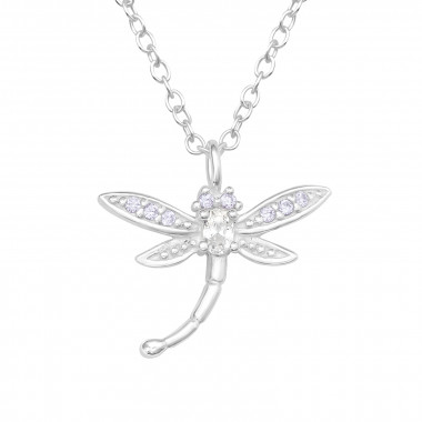 Dragonfly - 925 Sterling Silver Necklaces with Stones SD45112