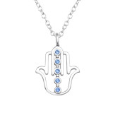 Hamsa - 925 Sterling Silver Necklaces with Stones SD45306
