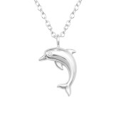 Dolphin - 925 Sterling Silver Necklaces with Stones SD45309