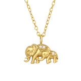 Elephant - 925 Sterling Silver Necklaces with Stones SD45312