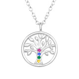 Tree Of Life - 925 Sterling Silver Necklaces with Stones SD45316