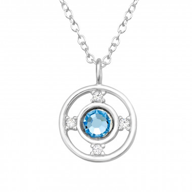 Circle - 925 Sterling Silver Necklaces with Stones SD45596