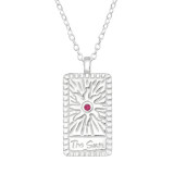 Sun - 925 Sterling Silver Necklaces with Stones SD45616