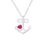 Anchor - 925 Sterling Silver Necklaces with Stones SD45618