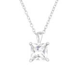 Square - 925 Sterling Silver Necklaces with Stones SD45813