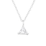 Triangle - 925 Sterling Silver Necklaces with Stones SD45815