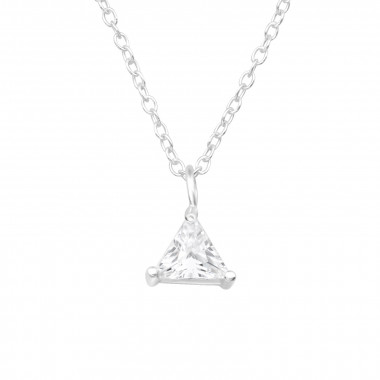 Triangle - 925 Sterling Silver Necklaces with Stones SD45815