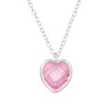 Heart - 925 Sterling Silver Necklaces with Stones SD46077