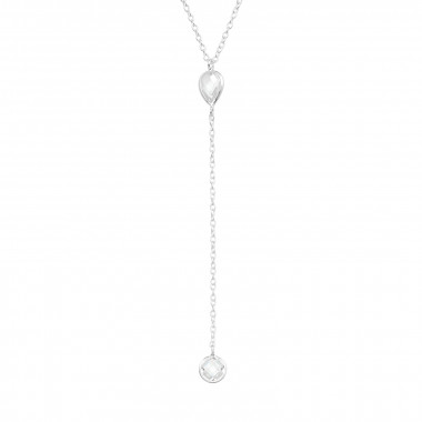 Geometric - 925 Sterling Silver Necklaces with Stones SD46081