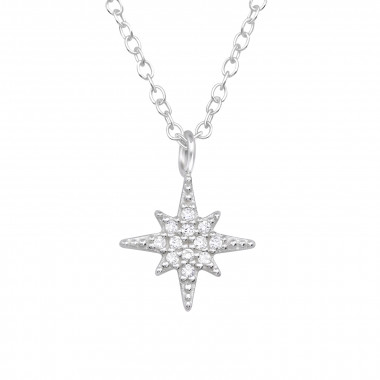 North Star - 925 Sterling Silver Necklaces with Stones SD46179