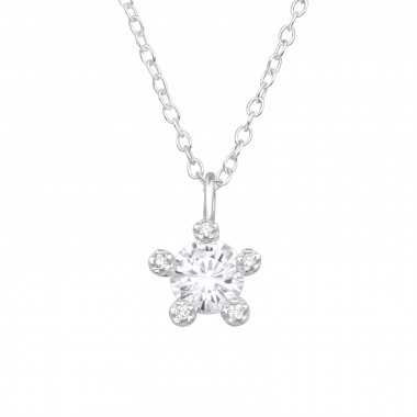 Prong Setting - 925 Sterling Silver Necklaces with Stones SD46181