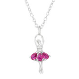 Ballerina - 925 Sterling Silver Necklaces with Stones SD46483