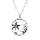 Beach - 925 Sterling Silver Necklaces with Stones SD46486