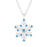 Snowflake - 925 Sterling Silver Necklaces with Stones SD46495