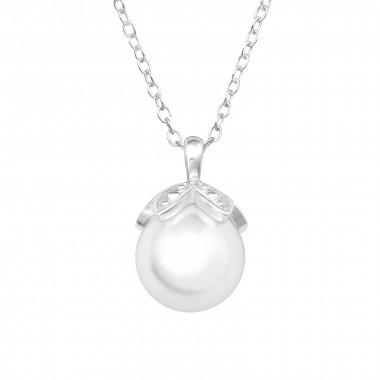 Flower - 925 Sterling Silver Necklaces with Stones SD46682