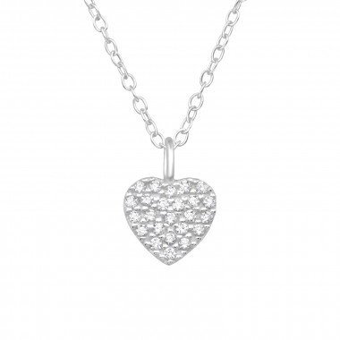 Heart Cluster - 925 Sterling Silver Necklaces with Stones SD46686