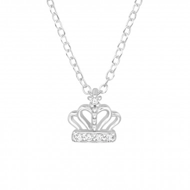 Crown - 925 Sterling Silver Necklaces with Stones SD46691