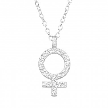 Female Symbol - 925 Sterling Silver Necklaces with Stones SD46702