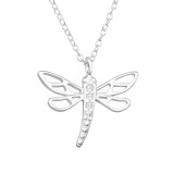 Dragonfly - 925 Sterling Silver Necklaces with Stones SD46705