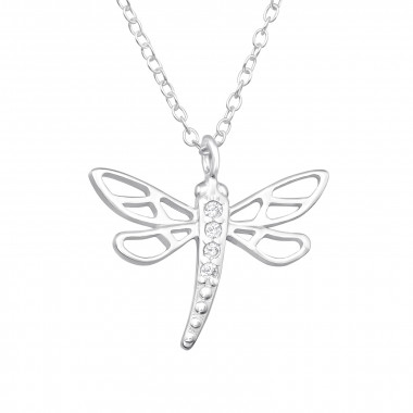 Dragonfly - 925 Sterling Silver Necklaces with Stones SD46705