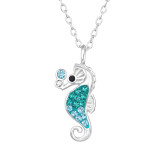 Seahorse - 925 Sterling Silver Necklaces with Stones SD46786