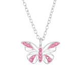 Butterfly - 925 Sterling Silver Necklaces with Stones SD46789