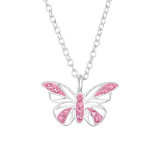 Butterfly - 925 Sterling Silver Necklaces with Stones SD46789